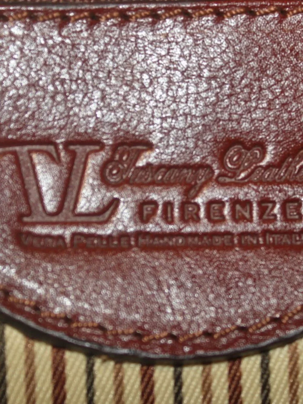 $685 Tuscany Leather Firenze Francoforte Travel Bag w Strap Never Used